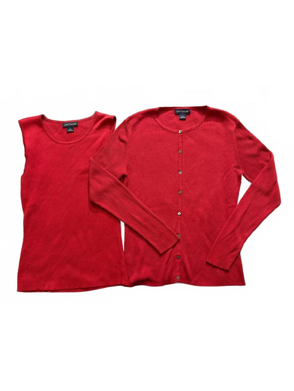 Ann Taylor 100% silk tank and cardigan set - XS
